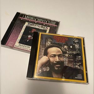 VINTAGE Marvin Gaye Midnight Love 1982 & Marvin Gaye's Greatest Hits 1972 - CDs